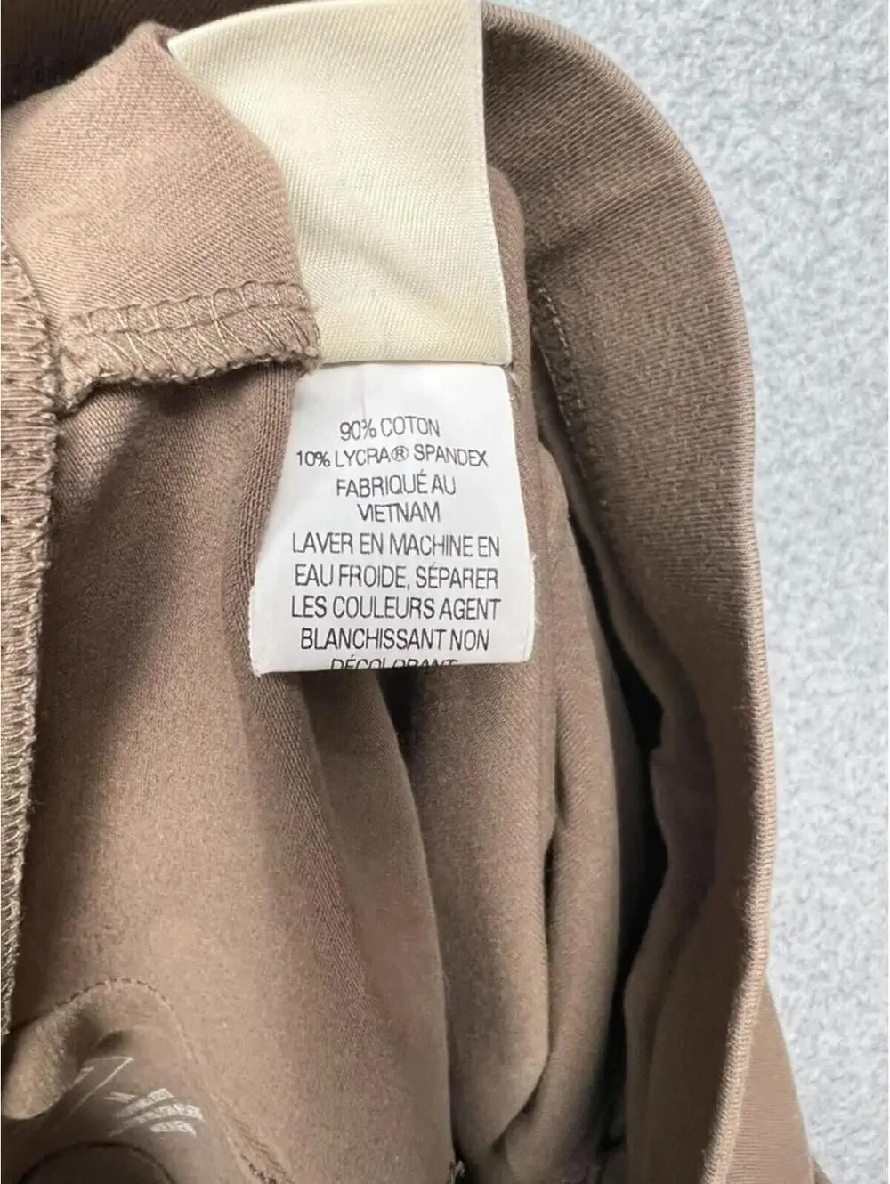L.L.Bean Womens Brown Wide Leg Crop Pants M Cotton Stretch High-Rise Comfort